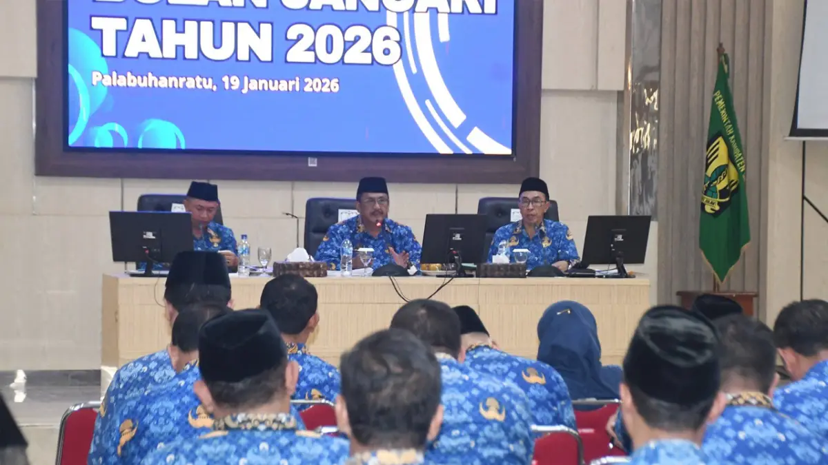 Bicara Bencana di Rapat Perdana Tahun 2026, Bupati Sukabumi Minta Camat Turun Langsung
