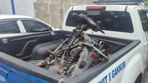 Motor ringsek. Pelajar alami laka tunggal di tikungan Citepus Palabuhanratu Kabupaten Sukabumi (Sumber: dok gakkum)