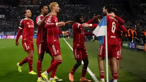 Selebrasi Dominik Szoboszlai setelah mencetak gol ke gawang Marseille (Sumber: web/liverpoolfc.com)