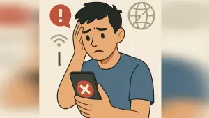 Ilustrasi koneksi internet down (Sumber: copilot)