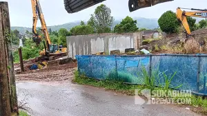 Lokasi lahan warga di Kampung Cisande, Desa Mekarjaya, Kecamatan Caringin, Kabupaten Sukabumi, yang terdampak proyek tol dan penambahan akses jalan. (Sumber : SU/Ibnu Sanubari).