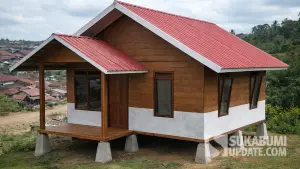 Design rumah yang akan dibangun untuk penyintas pergerakan tanah di Desa Cikadu dan Desa Ciengang Kabupaten Sukabumi | Foto : Ilustrasi ChatGPT/Sukabumiupdate