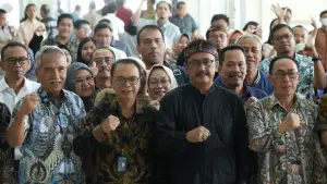 Rapat Koordinasi Peningkatan Sinergitas Perencanaan Pembangunan dalam Penanggulangan Bencana Daerah di Kabupaten Sukabumi (Sumber: PLN IP UBP JPR)