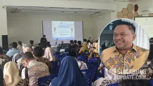 Ketua DPRD Kabupaten Sukaumi Budi Azhar Mutawali saat Rakor Peningkatan Sinergitas Perencanaan Pembangunan dalam Penanggulangan Bencana Daerah di Sulanjana, Kamis (22/1/2026) | Foto : SukabumiUpdate