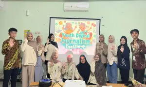 Peserta dan narasumber Capacity Building Youth Digital Journalism Bidang Kesekretariatan Forum Anak Kabupaten Sukabumi (FORBUMI) pada Sabtu (24/1/2026) | Foto : Forbumi
