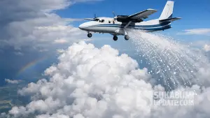 Ilustrasi Modifikasi Cuaca. (Sumber : AI/ChatGPT).