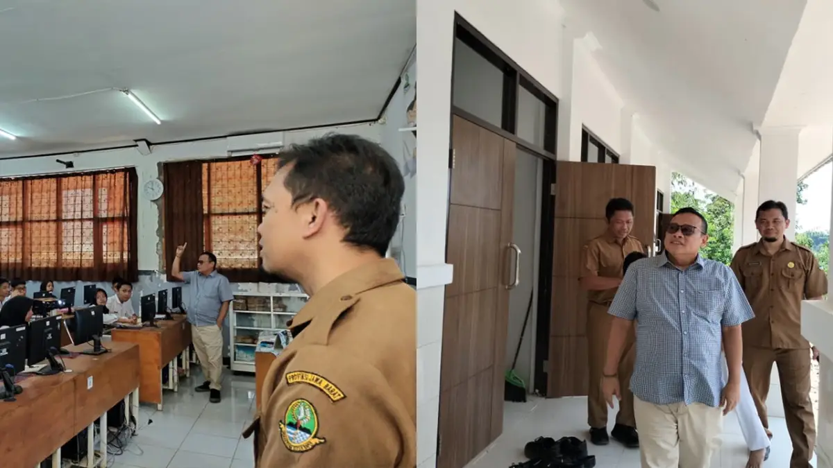 Sekretaris Komisi V DPRD Jabar Tinjau Pembangunan RKB di SMKN 1 Gunungguruh