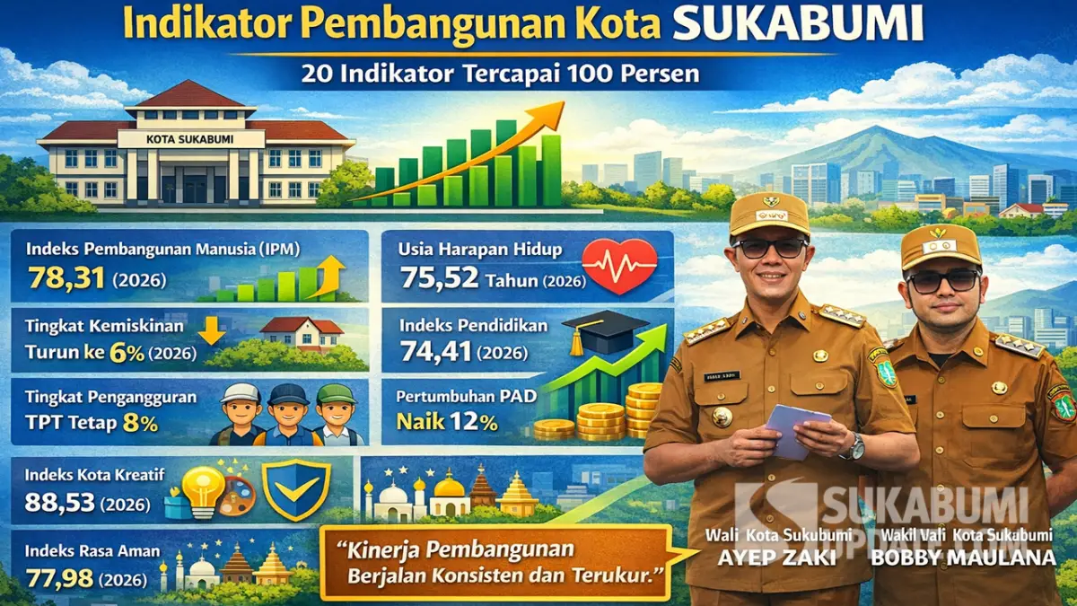 Kinerja Pemkot Sukabumi: 20 Indikator Tercapai 100%, IPM dan PAD Terus Naik