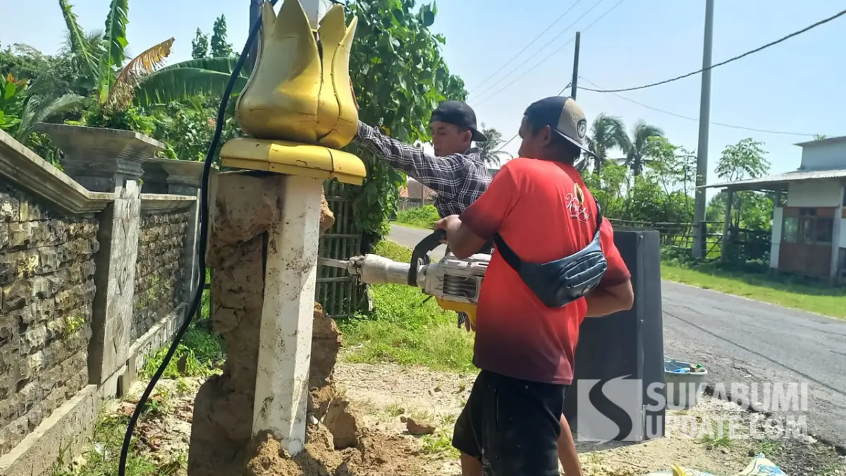 395 Tiang PJU KDM di Ruas Surade–Ujunggenteng Sukabumi Dicor Ulang