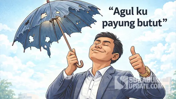 Ilustrasi - Paribasa Sunda yang menggambarkan sindirian tentang kehidupan yang sombong. (Sumber : AI/ChatGPT).