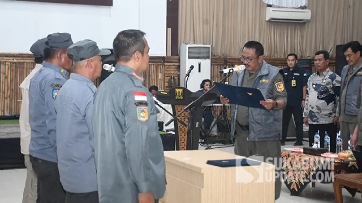Garda Terdepan Desa, Bupati Sukabumi Kukuhkan Satgas Linmas dan Satlinmas