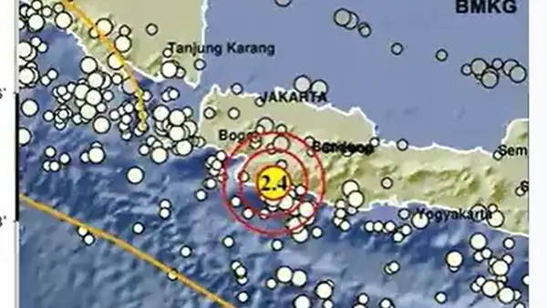 Gempa Magnitudo 2,4 Guncang Sukabumi, Pada Sabtu (31/01/2026). (Sumber : BMKG).