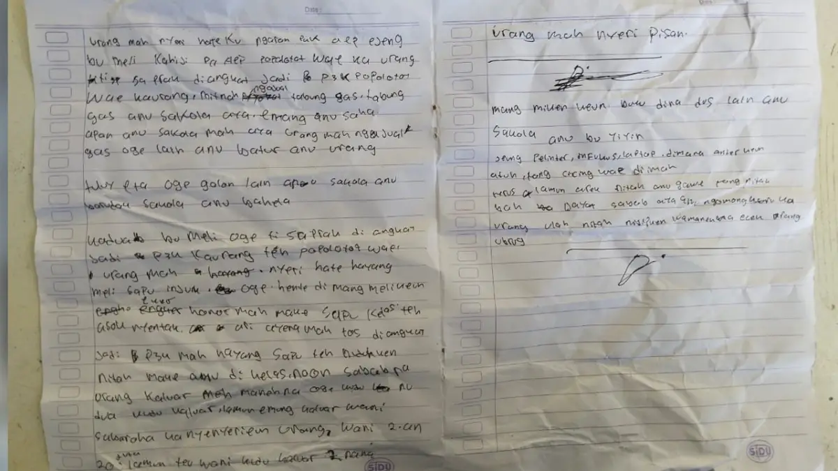 Isi Surat Wasiat Penjaga Sekolah yang Tewas Tergantung di Warungkiara Beredar, Sebut 2 Nama P3K