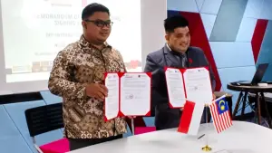 Nusa Putra University (NPU) diwakili oleh International Relations Office (IRO) dan didampingi oleh PT Nusa Putra Global (NUTRAL). (Sumber: dok NPU)