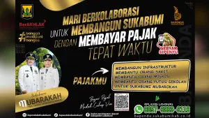 Bapenda rilis poster kolaborasi membangun Sukabumi dengan 5 manfaat bayar pajak (Sumber : dok bapenda)