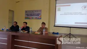 Sosialisasi program Tapak dan Primas oleh Perumda BPR Sukabumi Cabang Cicurug di Aula Kecamatan Cicurug, 27 Januari 2026. (Sumber : SU/Ibnu Sanubari).