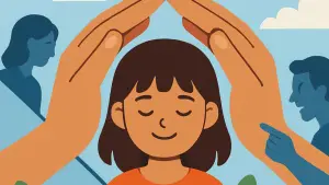 Ilustrasi AI: Perlindungan anak dalam kasus rudapaksa (Sumber: copilot)