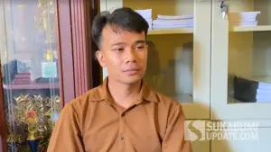Ruslandi, Guru SD di Sukalarang Kabupaten Sukabumi klarifikasi dugaan child grooming (Sumber: sukabumiupdate)