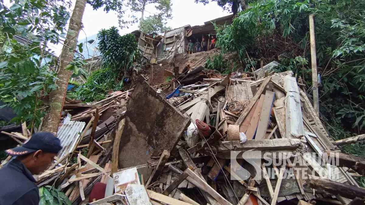 Bangunan Ruko UMKM di Sriwedari Sukabumi Ambruk Diterjang Longsor, BPBD Ungkap Pemicunya