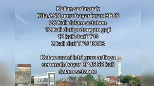 Postingan ASN di Sukabumi Keluhkan pemotongan iuran BPJS Kesehatan hingga 26 kali dalam setahun (Sumber: medsos)