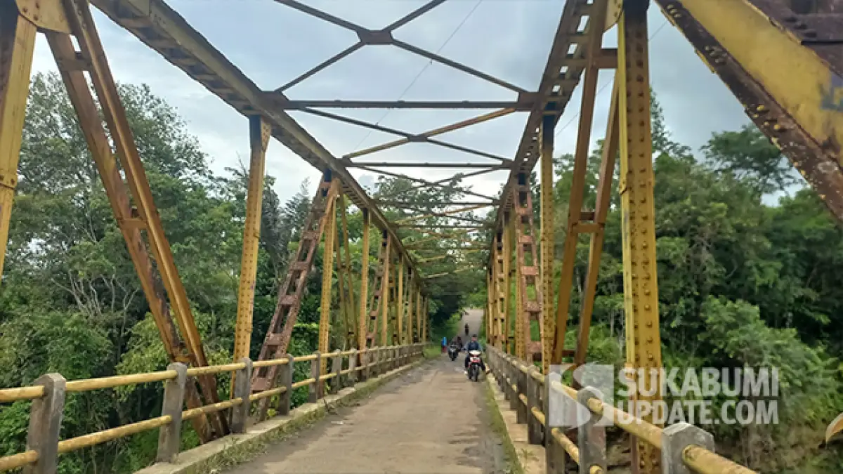 Jembatan Cikaso Dikhawatirkan Warga, Dinas PU Sukabumi Pastikan Pemeliharaan Tahun Ini