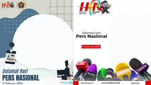 Twibbon Hari Pers Nasional 2026: Pers Sehat, Ekonomi Berdaulat, Bangsa Kuat. (Sumber : twibbonize.com).
