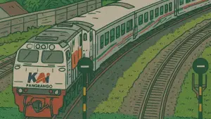 Ilustrasi AI: PT KAI berencana tambah jadwal perjalanan KA Pangrango (Sumber: copilot)