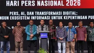 Deklarasi Pers Nasional 2026 yang dibacakan oleh Dewan Pers, PWI Pusat dan serikat media dalam HPN 2026. (Sumber : Dewan Pers.).