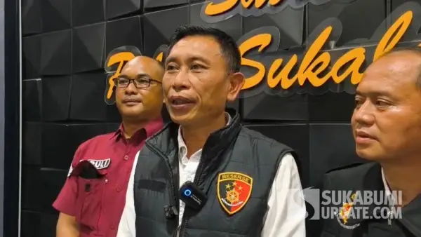 Kasat Reskrim Polres Sukabumi Kota, AKP Sujana Awin Umar saat diwawancarai. (Sumber: SU/Turangga Anom)