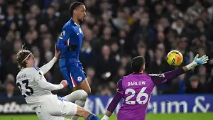 Aksi Joao Pedro mencetak gol saat menghadapi Leeds United (Sumber: web/chelsea.com)