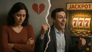 Ilustrasi AI: Judi online memicu banyak kasus perceraian di Sukabumi (Sumber: copilot)