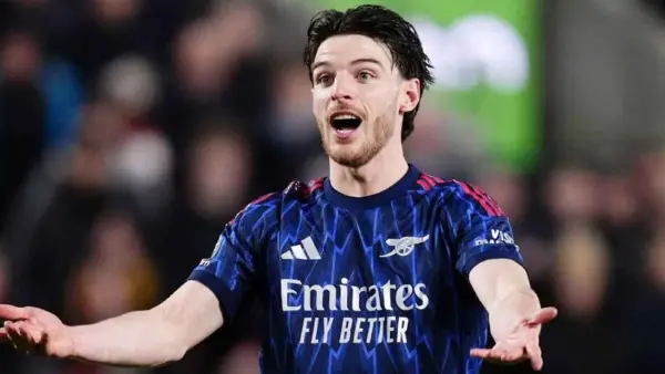 Declan Rice memberikan keterangan setelah Arsernal ditahan imbang Brentfrod di Liga Inggris (Sumber: web/espn.com)