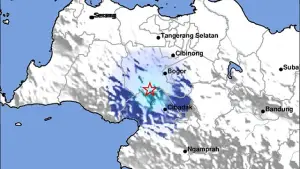 Gempabumi Tektonik M3,2 Dirasakan di Sukabumi. (Sumber : BMKG).