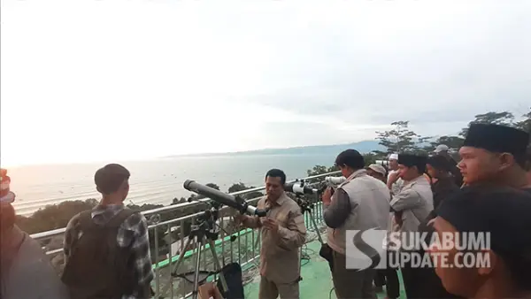 Rukyatul Hilal awal Ramadan 1445 H/ 2024 M di Pusat Observasi Bulan atau POB Cibeas, Desa Sangrawayang, Kecamatan Simpenan, Kabupaten Sukabumi. (Sumber : SU/Ilyas).