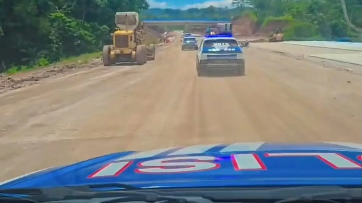 Satlantas Polres Sukabumi jajak lintasan di proyek tol bocimi seksi 3