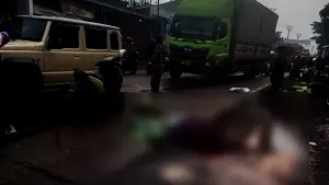 Kecelakaan maut di Sukalarang Sukabumi, pengendara motor MD (Sumber: dok warga)