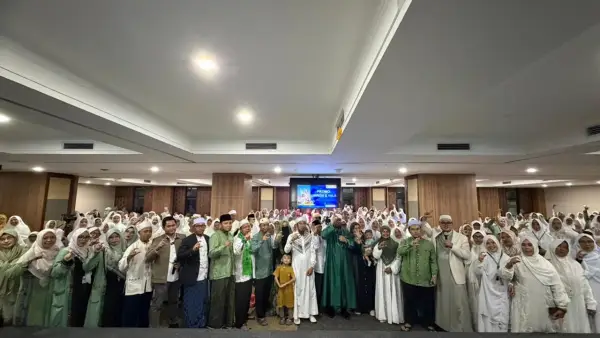 Para pesserta seminar Baitullah yang digelar oleh Khairo Travel Umroh dan Haji di Aula UMT, Senin (16/2/2026) | Foto : Managemen PT Khairo