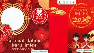 Twibbon Imlek 2026, banyak desain menarik. (Sumber : twibbonize.com).