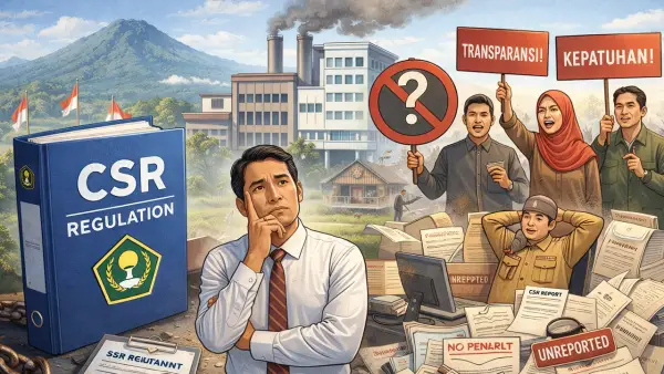 ilustrasi CSR di Sukabumi. (Sumber: Ilustrasi AI)