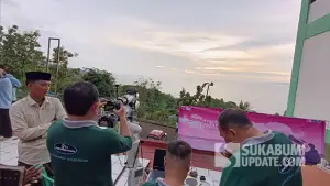 Rukyatul Hilal awal Ramadan 1447 H di Pusat Observasi Bulan atau POB Cibeas Kabupaten Sukabumi, Selasa (17/2/2026). (Sumber : SU/Ilyas).