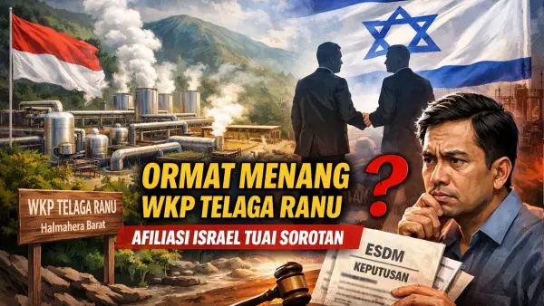 Ilustrasi perusahaan apiliasi Israel memenangkan lelang proyek Geothermal Telaga Ranu melalui keputusan Kementerian ESDM. (Sumber: Ilustrasi AI)