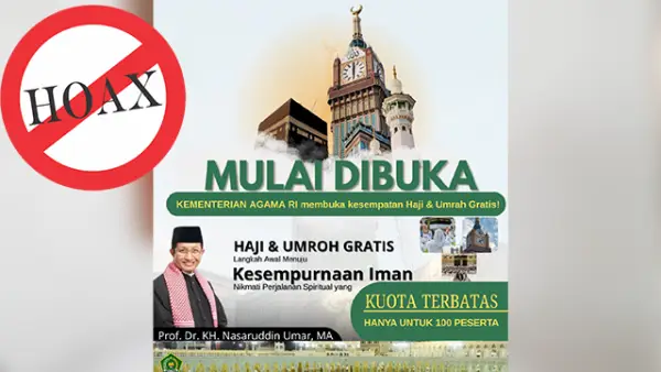 Cek fakta klaim Haji dan Umroh yang beredar di Facebook. (Sumber : Facebook).