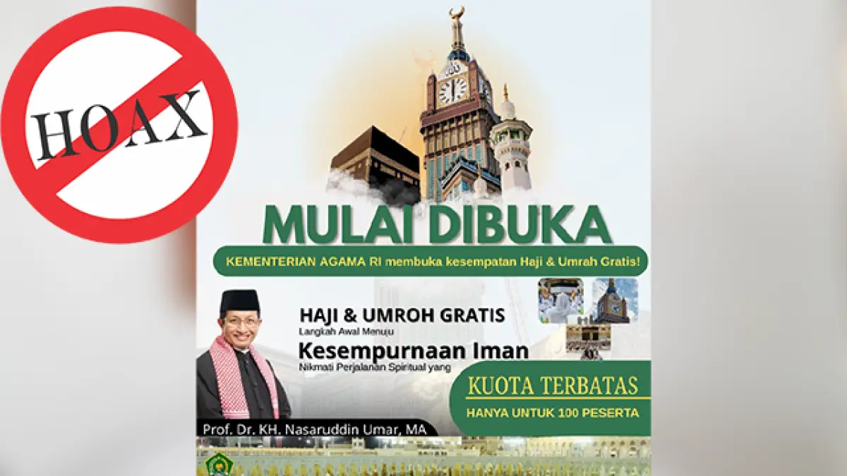 Cek Fakta: Undian Haji dan Umroh Gratis 2026 dari Kementerian Agama Itu Hoax!