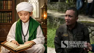 Kiri ilustrasi anak jadi Kiyai - Kanan (Anwar Satibi ayah NS, remaja 12 tahun yang meninggal dengan banyak luka di tubuh). (Sumber : SU/Turangga Anom).