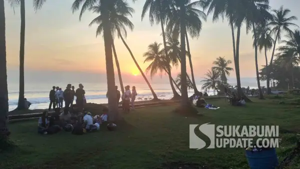 Suasana di di Pantai Kumala, Kecamatan Cikakak, Kabupaten Sukabumi, pada Sabtu (21/2/2026). (Sumber Foto: SU/Ilyas)