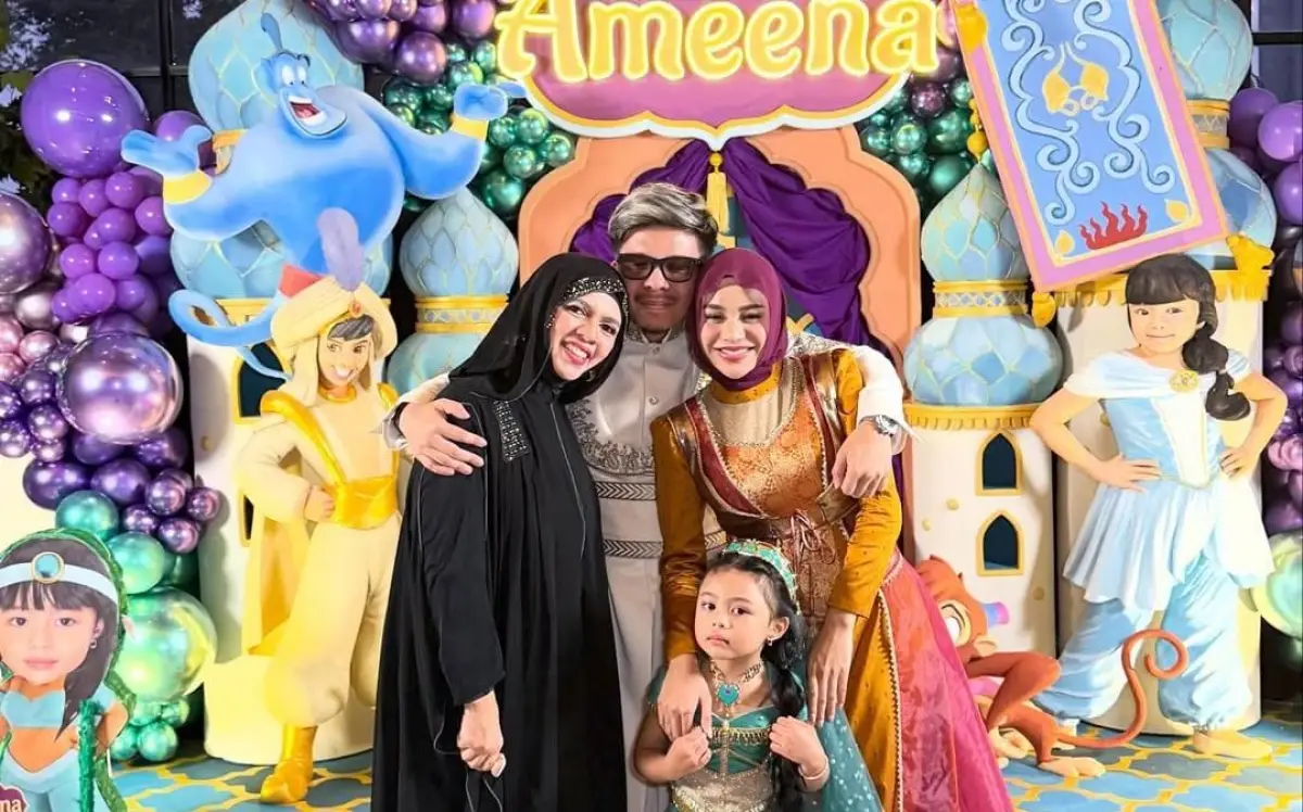 Bantah Kabar Tak Akur, Geni Faruk dan Aurel Hermansyah Foto Bareng di Ultah Ameena