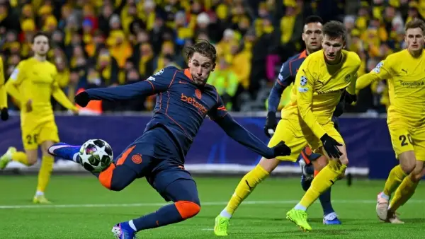 Aksi Pio Esposito di pertandingan Liga Champions antara Inter vs Bodo/Glimt (Sumber: web/inter.it)