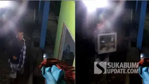 Seorang diri, sosok maling yang santroni Rumah Makan (RM) Cipicung Waluran Sukabumi. (Sumber Foto: Tangkapan layar video CCTV)