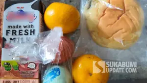 Paket MBG Ramadan yang dikeluhkan ortu murid TK di Nagrak Sukabumi. (Sumber Foto: Istimewa)
