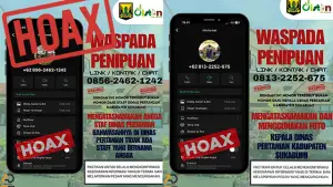 Beredar Hoaks Nomor Telepon Mengatasnamakan Kadistan dan Staf di Lingkungan Dinas Pertanian Kabupaten Sukabumi. (Sumber : Distan Kabupaten Sukabumi)